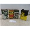 Image 1 : (4) 1 Quart Oil Cans : Quaker State, Shaler, John Deere Hydrostatic
