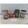 Image 1 : (4) Oil Cans: (3) 1 Gal, (1) 1Litre, Shell, Havoline, Castrol. 