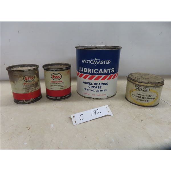 Esso Marvelube 1lb Cans, Sta-Lube Wheel Bearing Grease, 