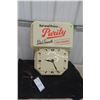 Image 1 : Purity Ice Cream Formed Plastic Light-Up Clock 21'' x Up To 17'' 