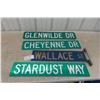Image 1 : (4) Street Signs : Glenwilde Dr. 6'' x 30'' , Cheyenne Dr. 6'' x 30'' ,