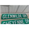 Image 5 : (4) Street Signs : Glenwilde Dr. 6'' x 30'' , Cheyenne Dr. 6'' x 30'' ,