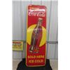 Image 1 : 1941 Drink Coca Cola 'Sold Here Ice Cold' Metal Bottle Sign, 