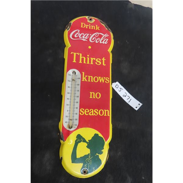 1942 Coca Cola 'Thirst Knows No Season' Silhouette Porcelain