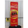 Image 1 : 1951 Serve Coca Cola at Home with 6-Pack Graphics Metal Sign,