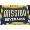 Image 2 : Mission Beverages Metal Embossed Sign 18'' x 18'' 