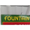 Image 2 : 1936 Fountain Service Drink Coca Cola Porcelain Sign 27'' x 14'' 