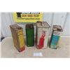 Image 5 : (4) Oil Cans : 1gal, 2gal, Castrol, Texaco, Esso, Chryco. 