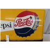 Image 2 : Enjoy a Pepsi Cola Porcelain Kickplate Sign 29 1/2'' x 12 1/2'' 