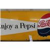 Image 3 : Enjoy a Pepsi Cola Porcelain Kickplate Sign 29 1/2'' x 12 1/2'' 