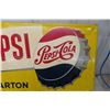 Image 2 : 1950s Enjoy a Pepsi Cola Take Home a Carton Metal Embossed 