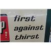 Image 5 : 1966 7up First Against Thirst Metal Embossed Sign 28'' x 20'' 