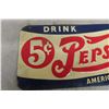 Image 2 : 1940 Drink Pepsi Cola 5cents Double Dot Embossed Tin Sign