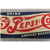 Image 3 : 1940 Drink Pepsi Cola 5cents Double Dot Embossed Tin Sign