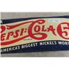 Image 4 : 1940 Drink Pepsi Cola 5cents Double Dot Embossed Tin Sign