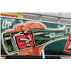 Image 2 : 1940s Your Fresh 7up Embossed Tin with Bubble Girl, St.Thomas