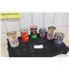 Image 1 : (6) Quart Cans, 5 with Product : Shell, Motor Oil, Gulf, AMS Oil, 