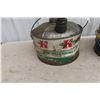 Image 6 : (3) Oil / Grease Pails : The Big K, Canadian Tire, William Penn 
