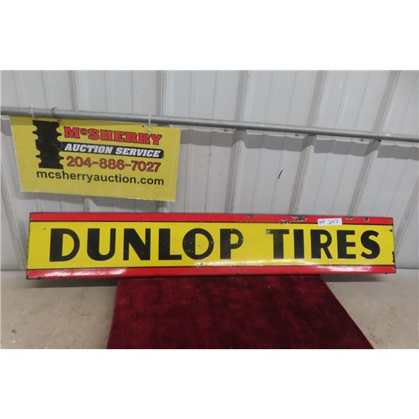 Dunlop Tires Porcelain Sign 7 3/4'' x 47 1/2'' 