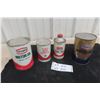 Image 1 : (4) Texaco Cans : Motor Oil, Motor Detergent, Brake Fluid.