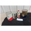 Image 9 : (4) Texaco Cans : Motor Oil, Motor Detergent, Brake Fluid.