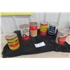 Image 1 : (6) Quart Oil Cans, All with Product: Bull Dog, All State, Lubie