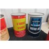 Image 3 : (6) Quart Oil Cans, All with Product: Bull Dog, All State, Lubie