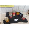 Image 6 : (6) Quart Oil Cans, All with Product: Bull Dog, All State, Lubie