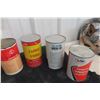 Image 7 : (6) Quart Oil Cans, All with Product: Bull Dog, All State, Lubie