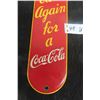 Image 3 : 1940s Coca Cola Thanks Call Again Porcelain Palm Press