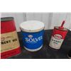 Image 3 : (8) Garage Cans: Camel Tube Patch, Esso Handy Oil, Whiz, GM, 