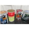 Image 3 : (6) Quart Oil Cans, 4 with Product : Bulldog, Sears, Motomaster
