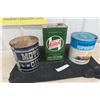 Image 1 : (3) 1gal Oil Cans : Castrol, Motor Oil, Moto Master. 
