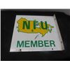 Image 5 : NFU Metal Flange Sign 13'' x 12'' 