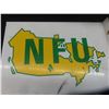 Image 6 : NFU Metal Flange Sign 13'' x 12'' 