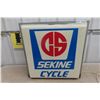 Image 1 : Sekine Cycle Dealer Light Up Sign 24'' x 24'' (Tested, Doesn’t Light 