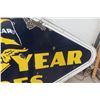 Image 5 : Goodyear Dealer Porcelain Double Sided Sign with Frame and 