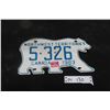 Image 1 : 1983 NWT Polar Bear Shaped License Plate 