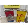 Image 3 : (4) Oil Cans: Shell & Esso 1 Gallon 