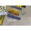 Image 5 : (13) Manitoba License Plates, 2 Tags 1950s, 60s,70s. 