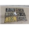 Image 1 : (6) Manitoba License Plates: Pair of 1939 + 1930s,40s,50s. 