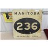Image 1 : Manitoba 236 Provincial Road Metal Sign 