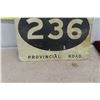 Image 4 : Manitoba 236 Provincial Road Metal Sign 
