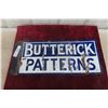 Image 1 : Butterick Patterns 2-Sided Porcelain Flange Sign | Has Been