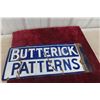 Image 4 : Butterick Patterns 2-Sided Porcelain Flange Sign | Has Been