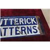 Image 6 : Butterick Patterns 2-Sided Porcelain Flange Sign | Has Been