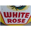 Image 4 : White Rose Porcelain 2-Sided Sign 50'' Diam. 