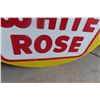 Image 7 : White Rose Porcelain 2-Sided Sign 50'' Diam. 