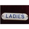 Image 1 : Ladies Washroom Metal Sign 3'' x 11'' 