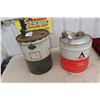 Image 4 : (2) 5 Gallon Oil Pails : BA & Allis Chalmers 